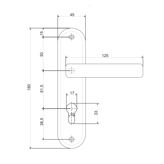 Ручки на планке Apecs HP-61,5.1023